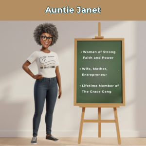 COMING SOON: Personalizable Faith & Family Chalkboard-Inspired Poster - Custom Cartoon Portrait for Men, Women, Kids | Grace Table Member Gift