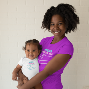 "Jesus Loves Me This I Know" Pastel Baby Bodysuit (English Version) | Bella+Canvas 100B Infant Onesie | Christian Faith Apparel for Infants