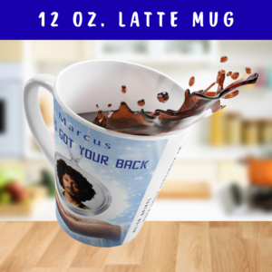 Blue Latte Mug Mockup for Home Page