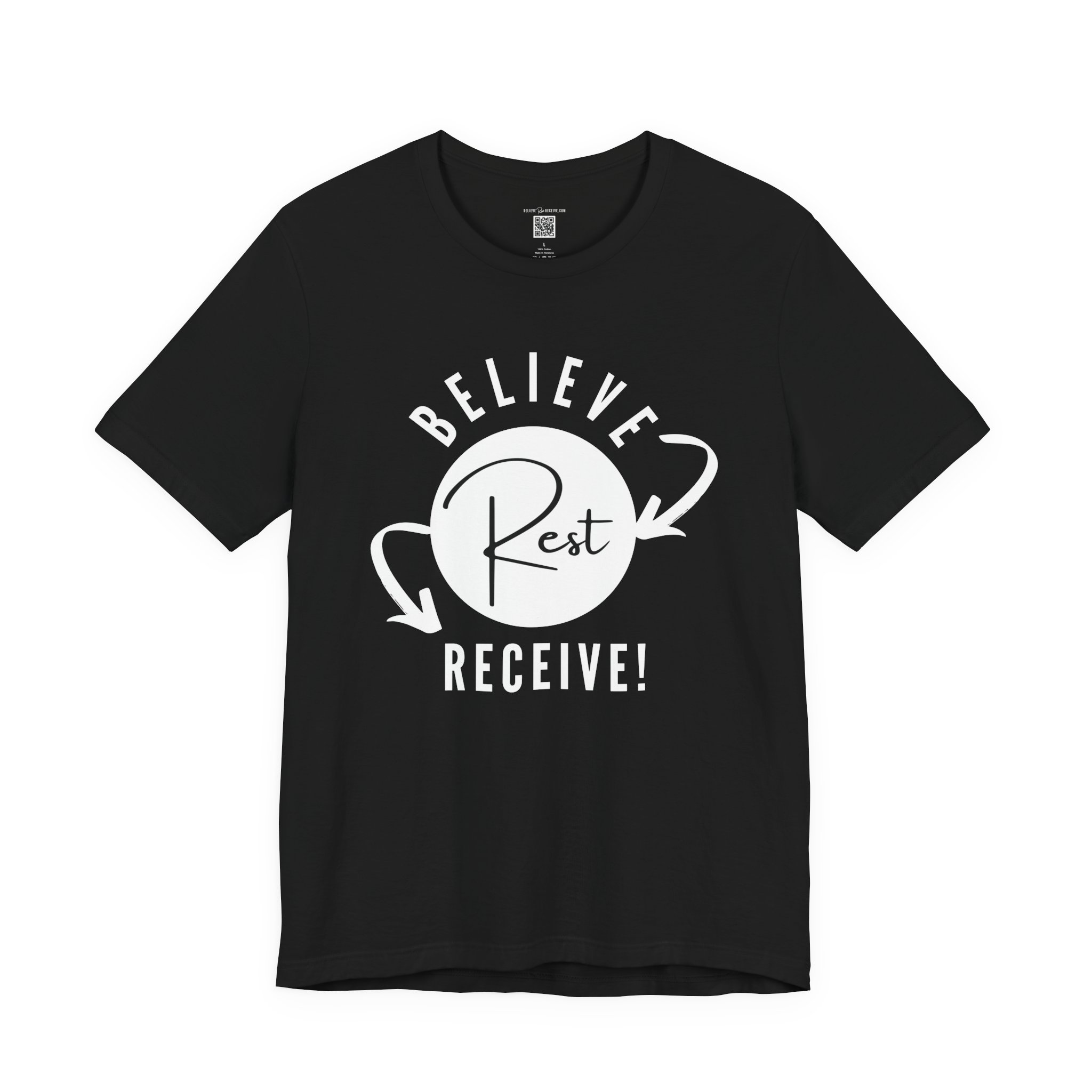Believe-Rest-Receive!™ T-Shirt | Roadmap of Faith Christian Apparel | Inspirational Spiritual Gift | Bella+Canvas 3001 Soft Tee - Image 4