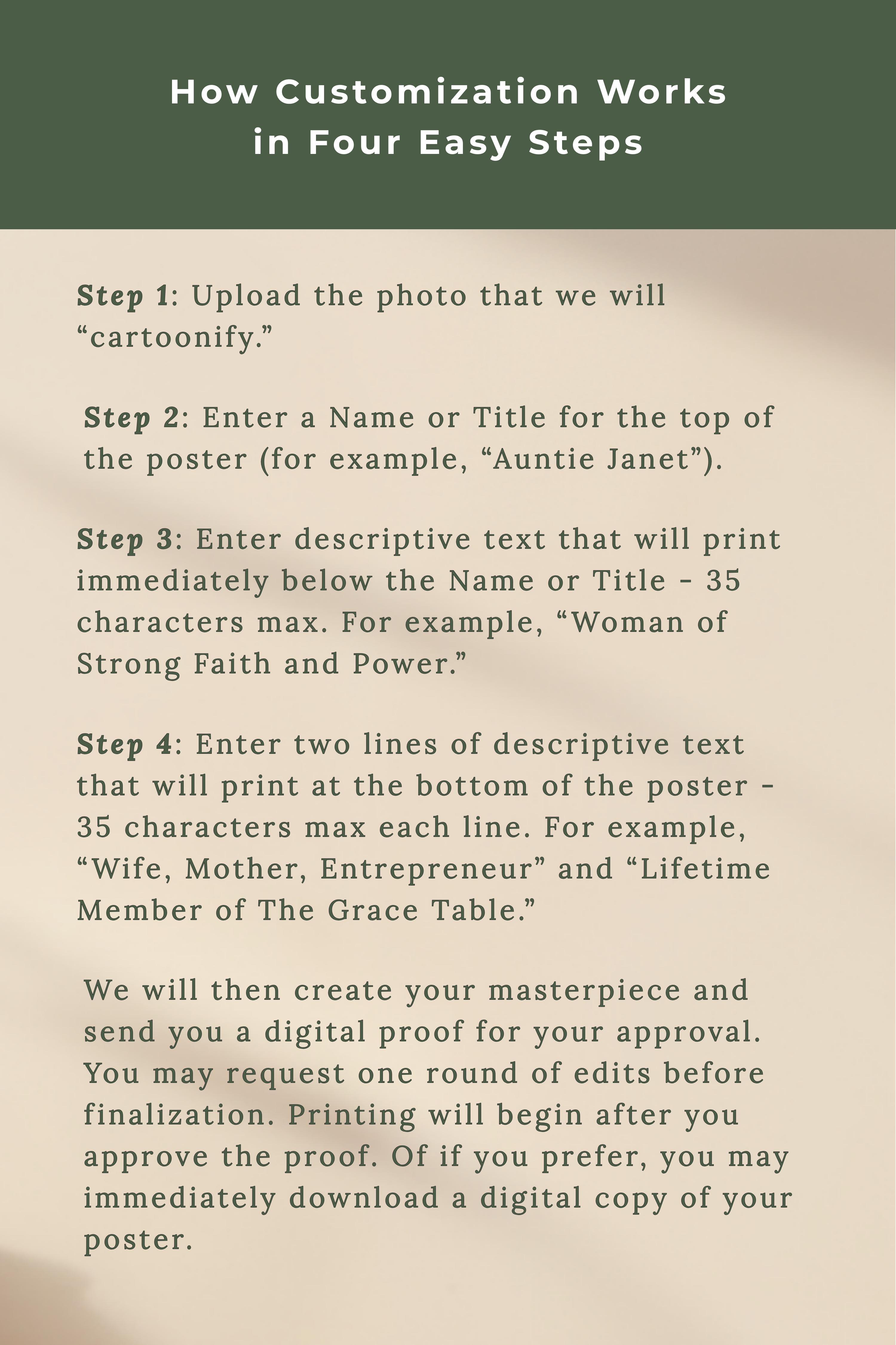 FRAMED POSTER: Custom "Photo to Cartoon" Poster | Cartoonified Portrait for Men, Women, Kids, Pets | Personalizable Wall Art - Image 5