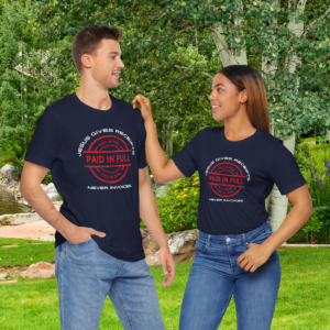 "Jesus Gives Receipts - Never Invoices" Christian T-Shirt | "Paid-in-Full" Christian Graphic Streetwear | Christian Faith Apparel Gift