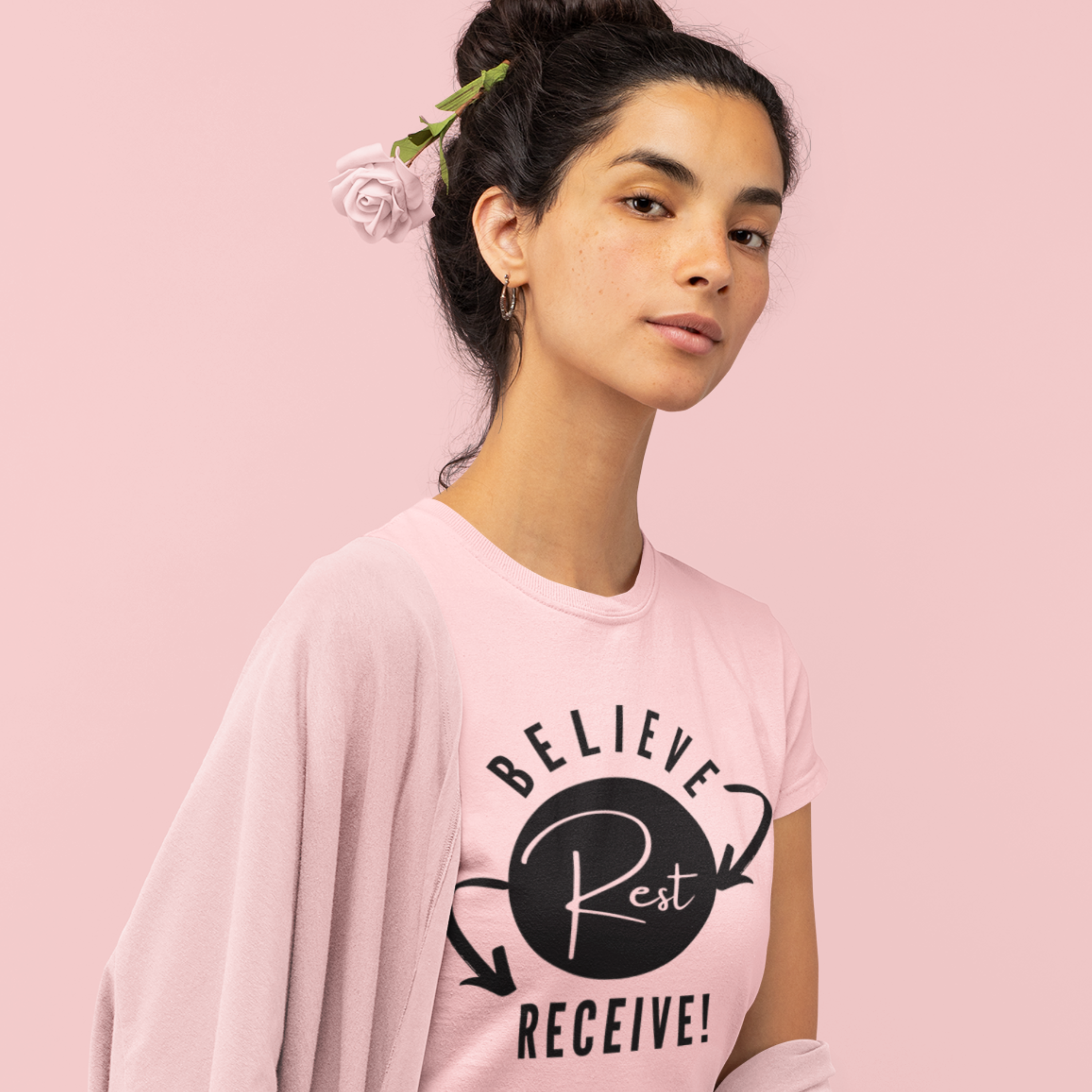Believe-Rest-Receive!™ T-Shirt | Roadmap of Faith Christian Apparel | Inspirational Spiritual Gift | Bella+Canvas 3001 Soft Tee - Image 11