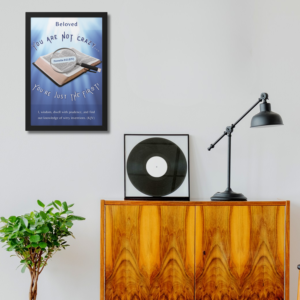 VERTICAL FRAMED POSTER: Personalizable "You Are NOT Crazy - God Says You're Just THE FIRST" Poster | Proverbs 8:12 Wall Art | Christian Faith Gift for Entrepreneurs