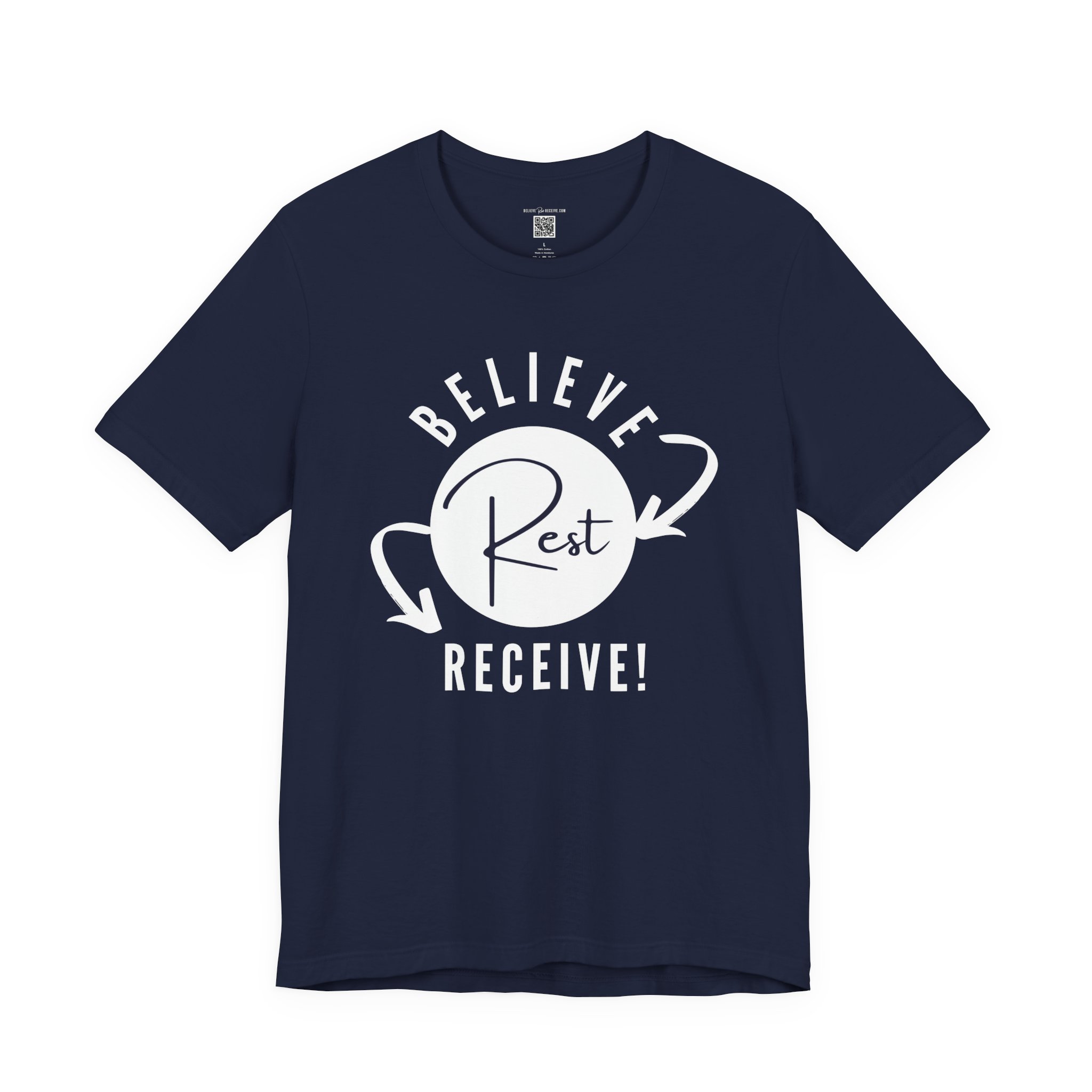 Believe-Rest-Receive!™ T-Shirt | Roadmap of Faith Christian Apparel | Inspirational Spiritual Gift | Bella+Canvas 3001 Soft Tee - Image 6
